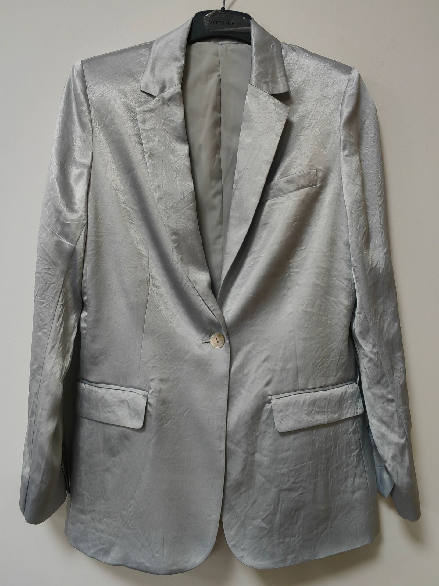 2025 Spring new women's acetate suit jacket temperament commuting atmosphere simple and fashionable
