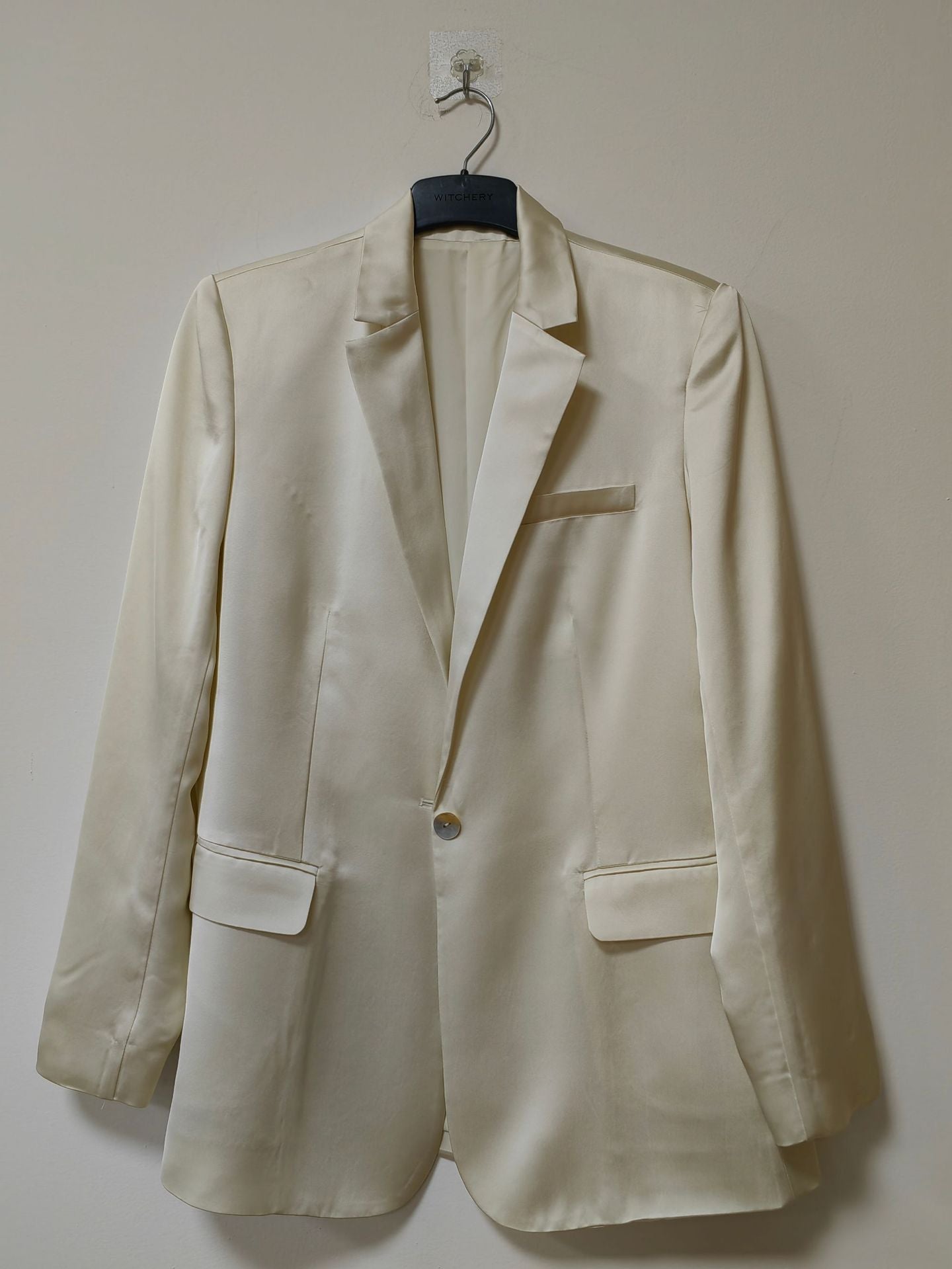 2025 Spring new women's acetate suit jacket temperament commuting atmosphere simple and fashionable